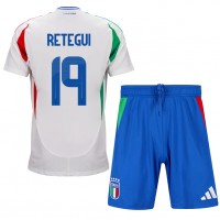 Camiseta Italia Mateo Retegui #19 Visitante Equipación para niños Eurocopa 2024 manga corta (+ pantalones cortos)